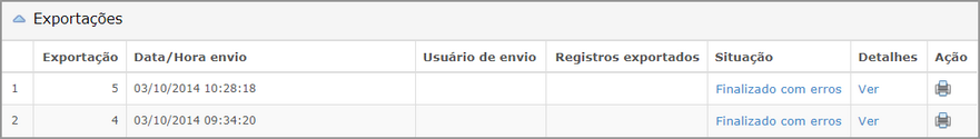 consultar exportacao esus exportacoes