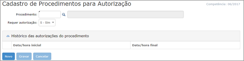 procedimentos para autorizacao